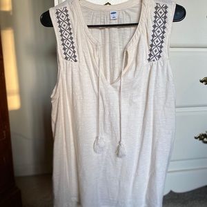 - Old Navy - Cream Tribal Tank Top -